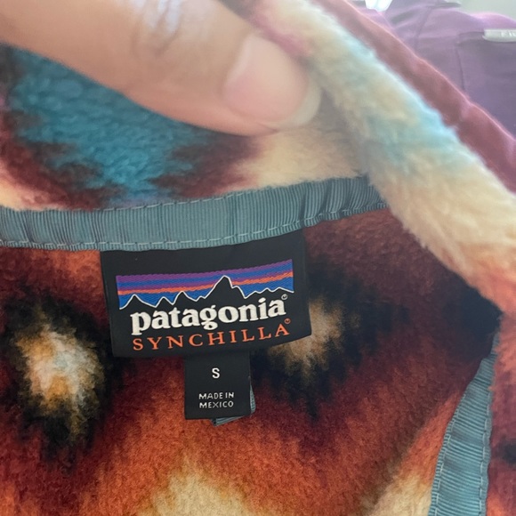 Patagonia Synchilla Snap T Fleece Pullover Timber Twist Multicolor Aztec Print - Picture 5 of 5